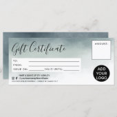 水モダン色ギフトシンプル券のロゴ (正面/裏面)