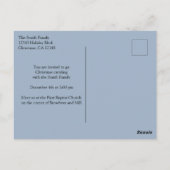 水モダン色クリスマスキャロラー ポストカード (裏面)