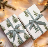 水モダン色クリスマスグリーンパインツリラッピング ラッピングペーパーシート