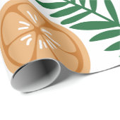 水モダン色クリスマスグリーンパイン ラッピングペーパー (ロールコーナー)