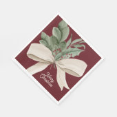 水モダン色クリスマスグリーン スタンダードランチョンナプキン (角)