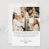 水モダン色クリスマスツリー写真ホリデーカー シーズンカード (裏面)