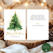 水モダン色クリスマスツリー非写真 シーズンカード
