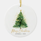 水モダン色クリスマスツリー非写真 セラミックオーナメント (正面)