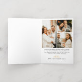 水モダン色クリスマスツリー非写真 箔シーズンカード (内側レイダウン)