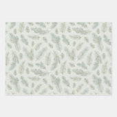 水モダン色クリスマスパイン離れズ ラッピングペーパーシート (正面3)