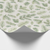 水モダン色クリスマスパイン離れズ ラッピングペーパー (角)