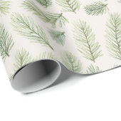 水モダン色クリスマスパイン離れズ ラッピングペーパー (ロールコーナー)