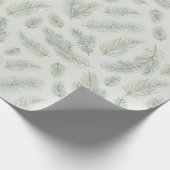 水モダン色クリスマスパイン離れズ ラッピングペーパー (角)