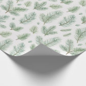 水モダン色クリスマスパイン離れズ ラッピングペーパー (角)
