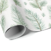 水モダン色クリスマスパイン離れズ ラッピングペーパー (ロールコーナー)