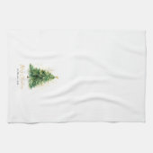 水モダン色クリスマスパイン キッチンタオル (横)