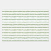 水モダン色クリスマスホリデーグリーンツリーズ ラッピングペーパーシート (正面2)