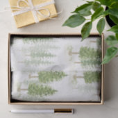 水モダン色クリスマスホリデーパインツリーズ 薄葉紙 (ギフト)