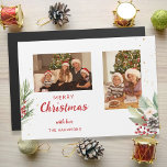 水モダン色クリスマスボタニカルツーフォト<br><div class="desc">水の色モダンとともにクリーンな2つの写真テンプレートクリスマスの植物学と微妙な金ゴールドの輝きを持つ。</div>