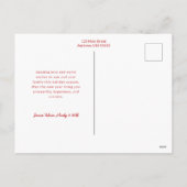 水モダン色クリスマスボタニカルツーフォト シーズンポストカード (裏面)