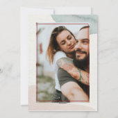 水モダン色クリスマス家族の写真 シーズンカード (裏面)