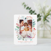 水モダン色クリスマス観葉植物薬 シーズンカード (スタンド正面)