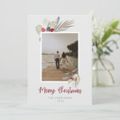 水モダン色クリスマス シーズンカード (スタンド正面)