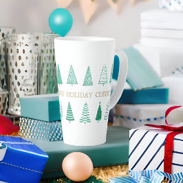 水モダン色クリスマスX-mas木クラシック々 カフェラテマグ