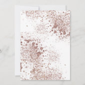 水モダン色グリッター葉ベビーシャワー 招待状 (裏面)