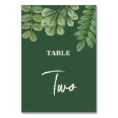 水モダン色グリーナリーエメラルドグリーン結婚ズ テーブルナンバー (裏面)