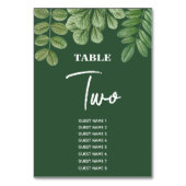水モダン色グリーナリーエメラルドグリーン結婚ズ テーブルナンバー (裏面)