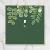 水モダン色グリーナリーエメラルドグリーン結婚ズ フェイバータグ (裏面)