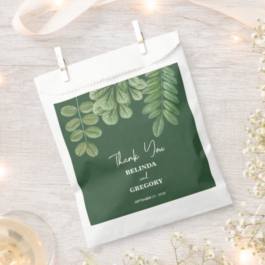 水モダン色グリーナリーエメラルドグリーン結婚ズ フェイバーバッグ (クリップ留めされた状態)