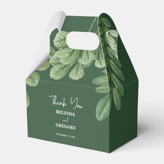 水モダン色グリーナリーエメラルドグリーン結婚ズ フェイバーボックス (正面サイド)