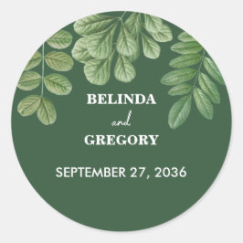 水モダン色グリーナリーエメラルドグリーン結婚ズ ラウンドシール