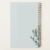 水モダン色グリーンシーコーラルパーソナライズされた ノートブック (裏面)