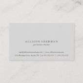 水モダン色グレーミニマル  名刺 (裏面)