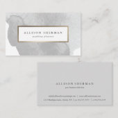 水モダン色グレーミニマル  名刺 (正面/裏面)