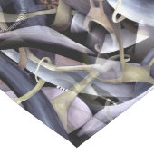 水モダン色コンテンポラリーの濃い抽象芸術 ロングテーブルランナー (コーナー)