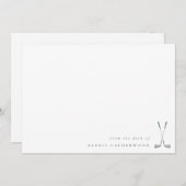 水モダン色ゴルフクラブパーソナライズされた ノートカード (正面/裏面)