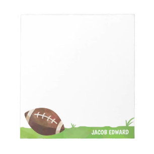 水モダン色サッカースポーツグラスおもしろい子供 ノートパッド