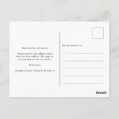 水モダン色サボテン新しいホーム引っ越しました ポストカード (裏面)