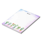 水モダン色サボテン砂漠の多肉植物 ノートパッド (回転)