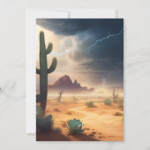 水モダン色サボ結婚テン 招待状 (裏面)