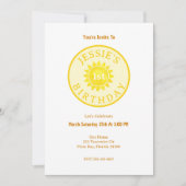 水モダン色サンシャイン1st誕生日招待状 招待状 (正面)