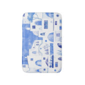 水モダン色サントリーニギリシャ島 バスマット (正面縦)