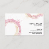 水モダン色サークル抽象芸術金箔 名刺 (裏面)