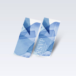 水モダン色シェイプ結婚のWebサイトカード