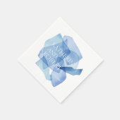 水モダン色シェイプ結婚ズモノグラム スタンダードカクテルナプキン (角)