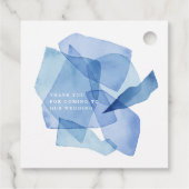 水モダン色シェイプ結婚ズモノグラム フェイバータグ (裏面)