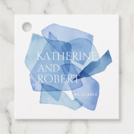 水モダン色シェイプ結婚ズモノグラム フェイバータグ