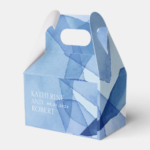 水モダン色シェイプ結婚ズモノグラム フェイバーボックス