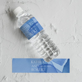 水モダン色シェイプ結婚ズモノグラム ペットボトルラベル