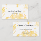 水モダン色シンプル黄色バーテンダー 名刺 (正面/裏面)